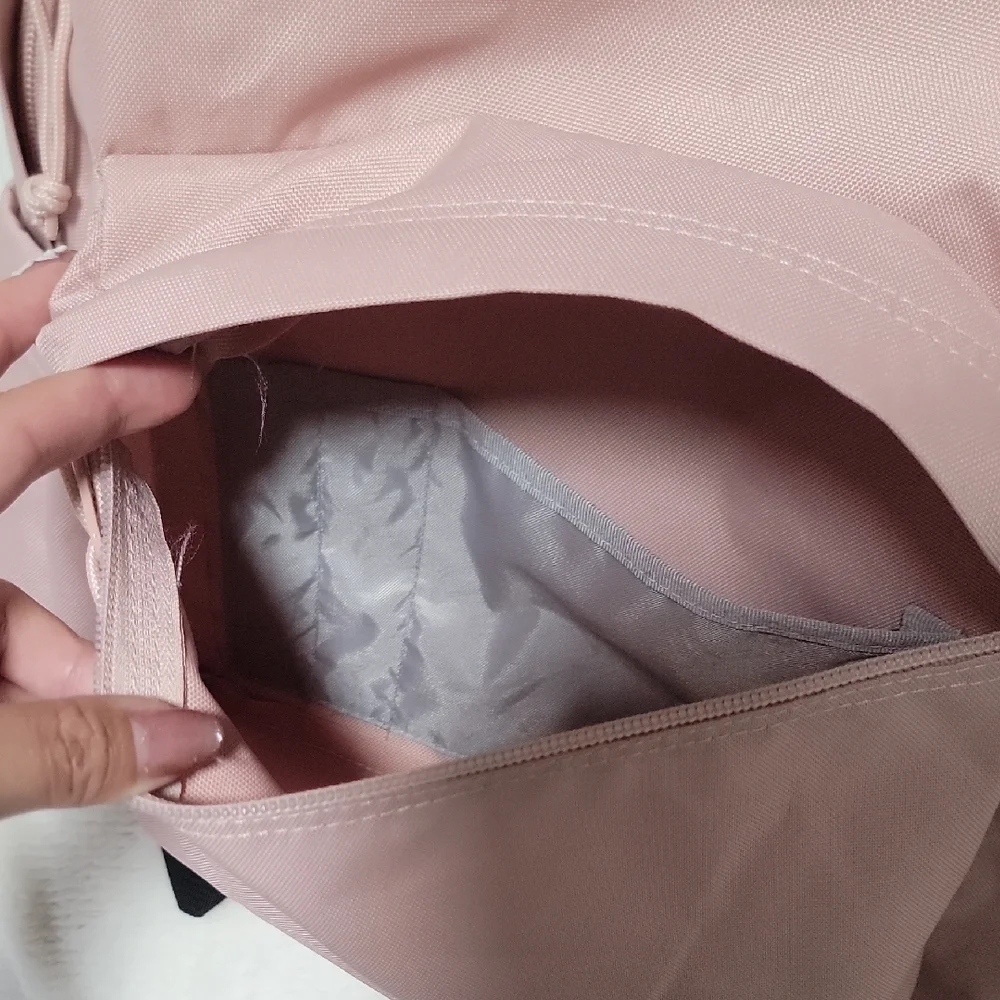 Like New Jansport Light Pink Classic Backpack W/ Front, Inside And Side Pocket